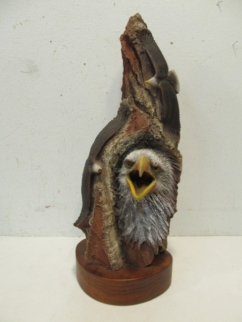 lot 10 image: Signed Limited Edition Eagle Sculpture