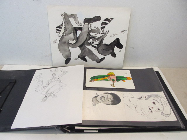 lot 20 image: Large Folio of Original Artwork