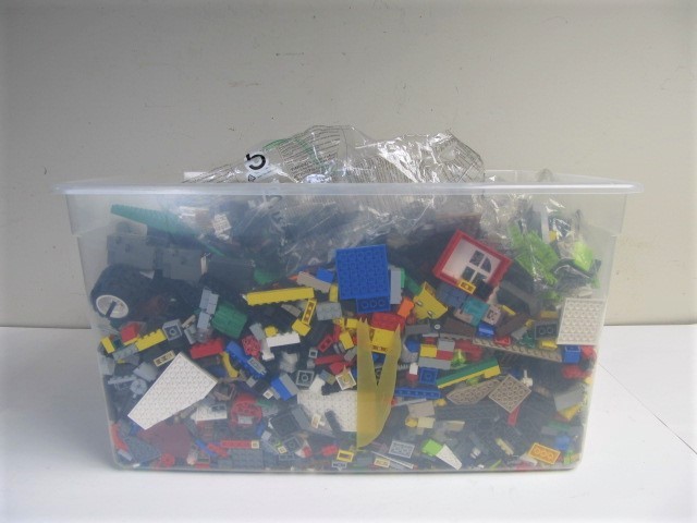 lot 92 image: Large Tote FULL of Legos - 35lbs