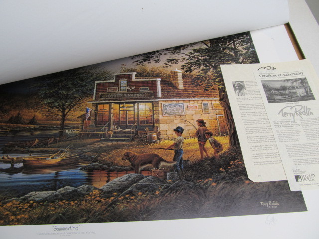 lot 104 image: Large New In Box TERRY REDLIN Signed & Numbered Print  New Ulm Fire Department Print