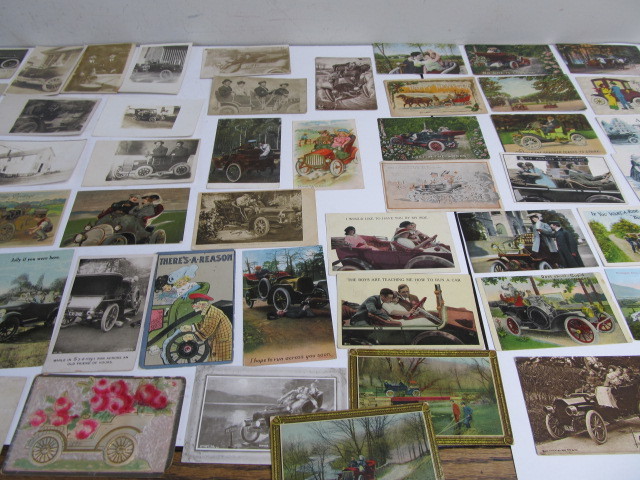 lot 151 image: Lot of Original Antique Postcards Featuring Automobiles