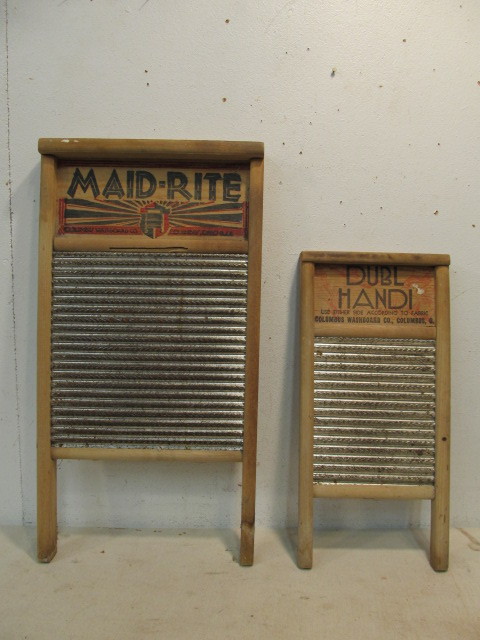 lot 50 image: 2 Antique Primitive Washboards