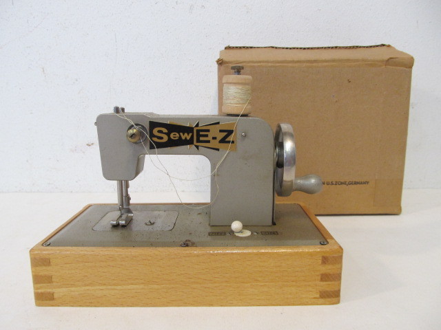 lot 183 image: Vintage SEW E-Z Toy Sewing Machine wOriginal Box