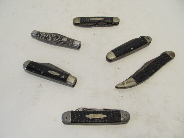 lot 167 image: Group of Vintage Pocket Knives including CASE