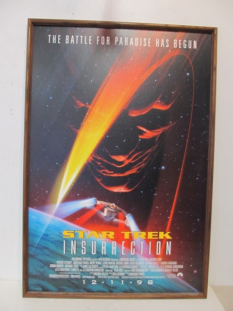lot 170 image: Large Original Framed STAR TREK Movie Poster