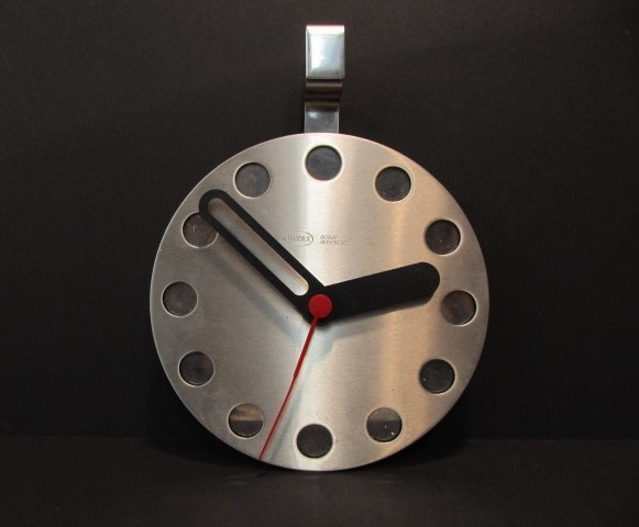 lot 54 image: Signed ROSLE German Chrome Kitchen Clock
