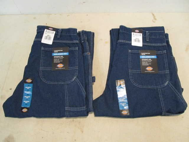 lot 61 image: 2 Pairs of BRAND NEW Mens Carpenter Jeans - Size 38x32