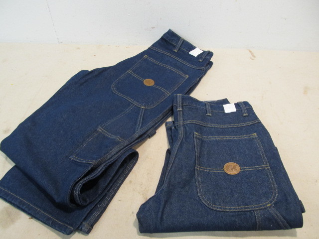 lot 62 image: 2 Pairs of BRAND NEW Mens Carpenter Jeans - Size 34x32