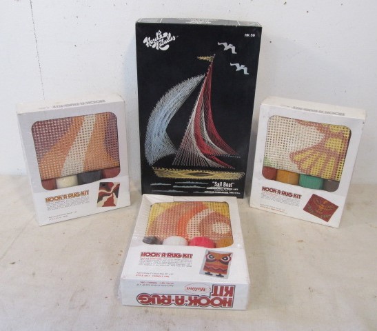 lot 270 image: Group of Unused Vintage Hooked Rug Kits