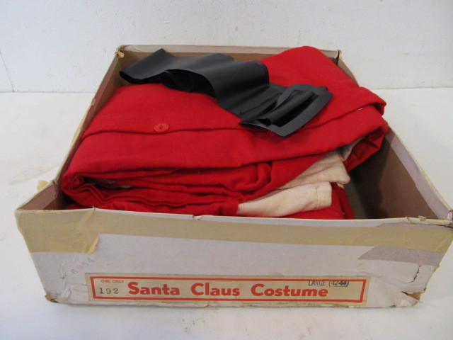 lot 271 image: Original Vintage Adult Size Santa Clause Costume wBox