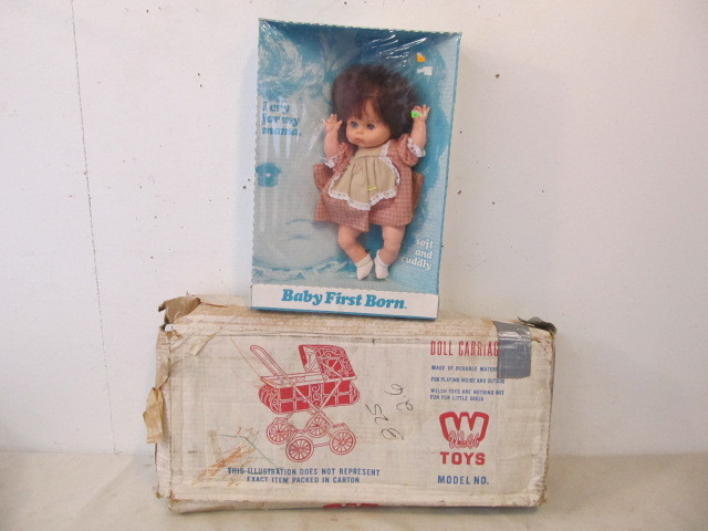 lot 292 image: NOS Vintage Unopened Doll & New Doll Stroller