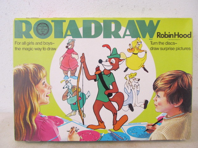 lot 262 image: Vintage NOS Unopened Disney ROBIN HOOD Rotadraw Game