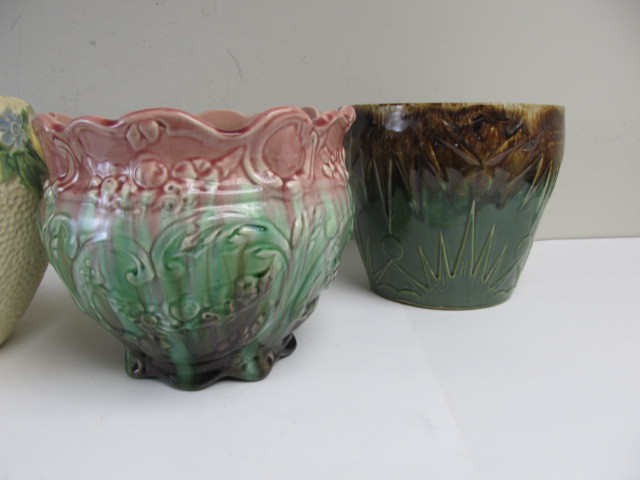 lot 298 image: Nice Group of Vintage Art Pottery Planters