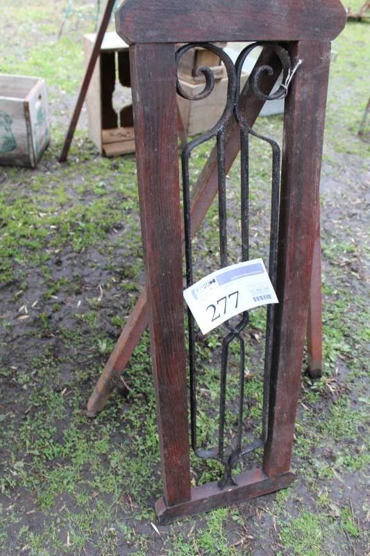lot 277 image: Wood Framed Metal Art Work