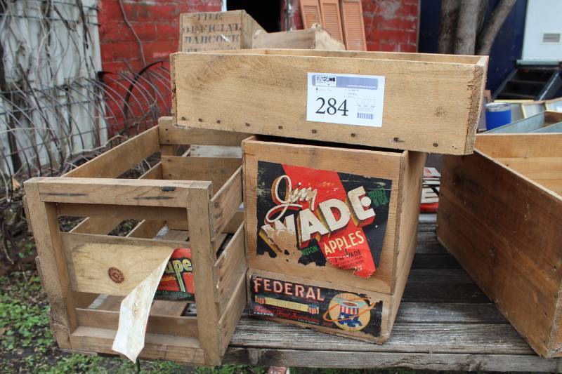 lot 284 image: Lot of (3) Wood Boxes