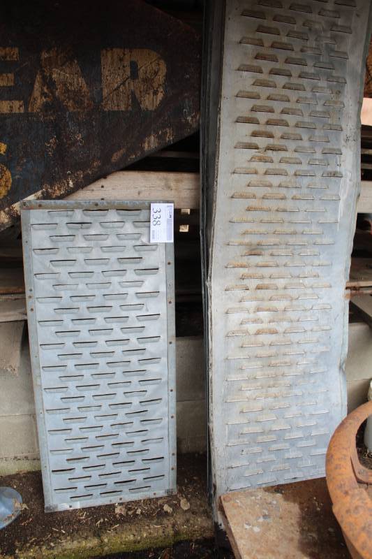 lot 338 image: Lot of (4) Slotted Metal Sheets
