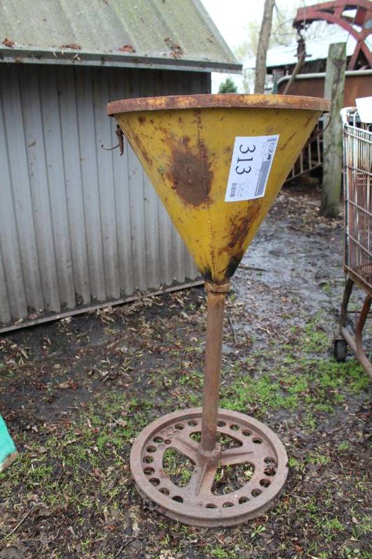 lot 313 image: Metal Funnel with Stand