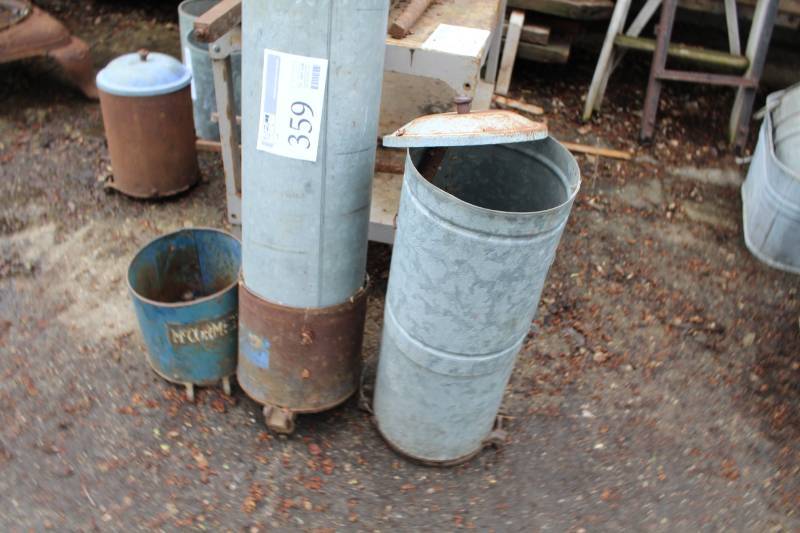 lot 359 image: Lot of (3) Metal Containers