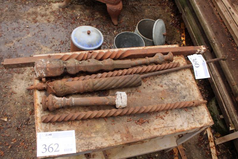 lot 360 image: Lot of (6) Wrought Iron Pieces
