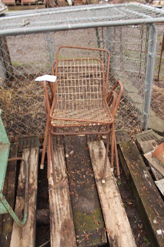 lot 449 image: Lot of (3) Metal Patio Chairs