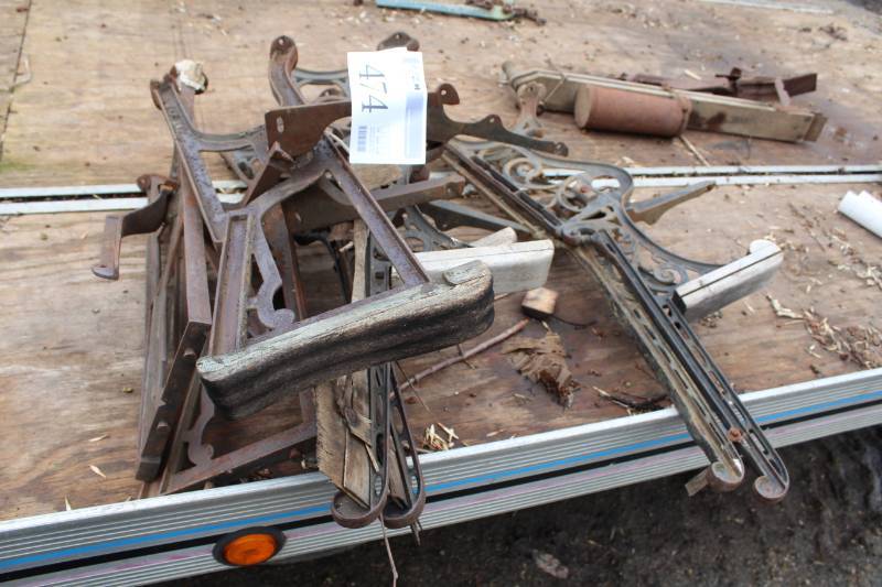 lot 474 image: Metal Bench Sections