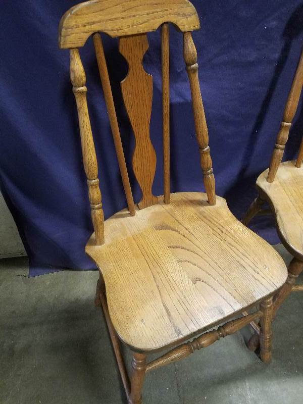 lot 61 image: Wooden Chairs