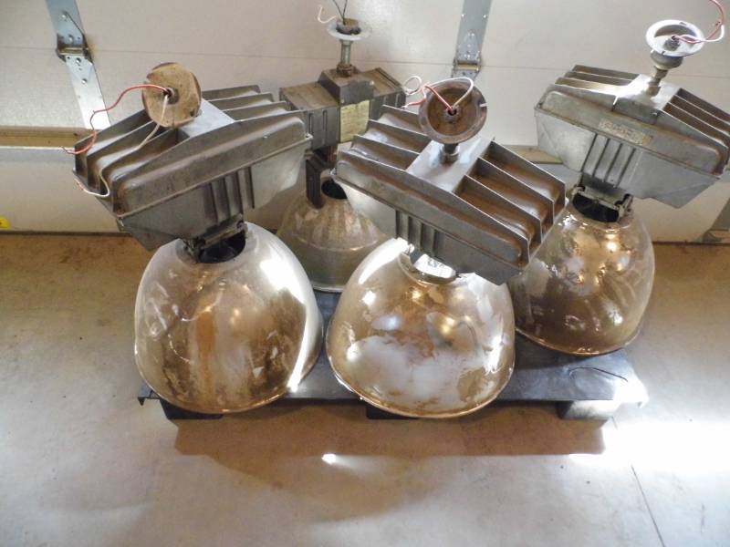 Lot of 4 Industrial Light Fixtures