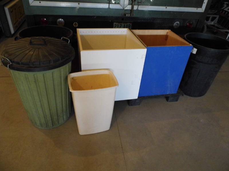 Garbage Cans - Wood Cubes