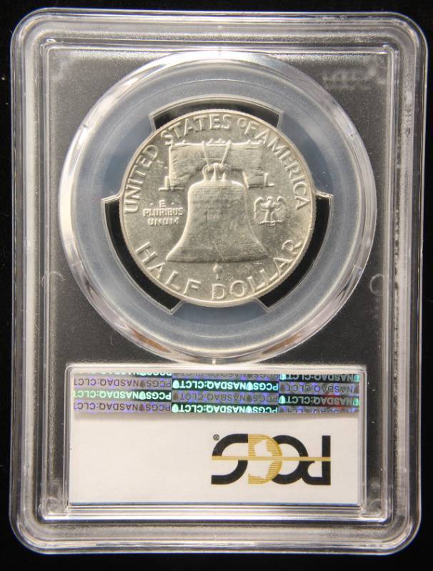 lot 02 image: 1960 FRANKLIN SILVER HALF DOLLAR MS64FBL PCGS