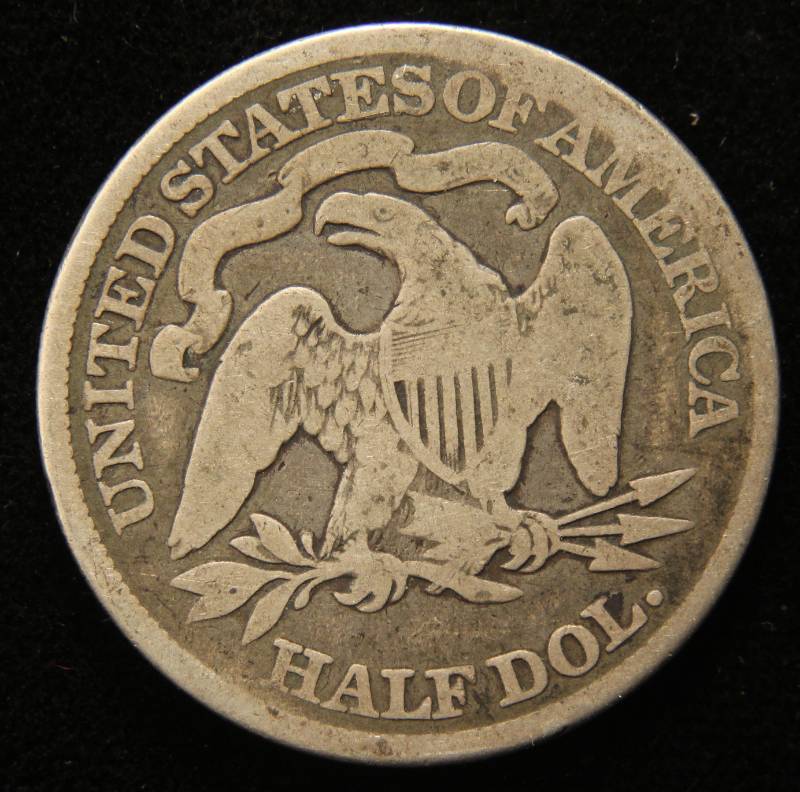 lot 03 image: 1877 SEATED LIBERTY SILVER HALF DOLLAR