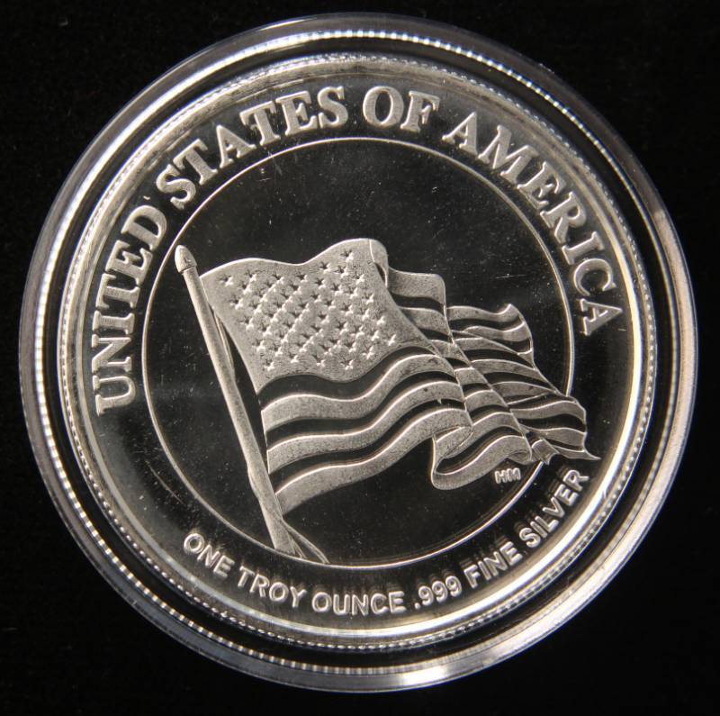 lot 21 image: 1 TROY OZ. .999 FINE SILVER I WANT YOU ANNIVERSARY IN AIRTITE