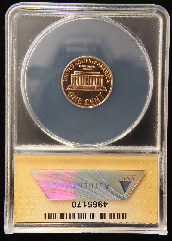 lot 22 image: 1968-S PROOF LINCOLN CENT PF67 RED ANACS