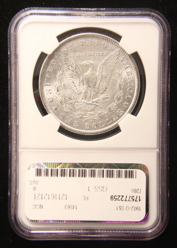 lot 39 image: 1902-O MORGAN SILVER DOLLAR MS63 NGC