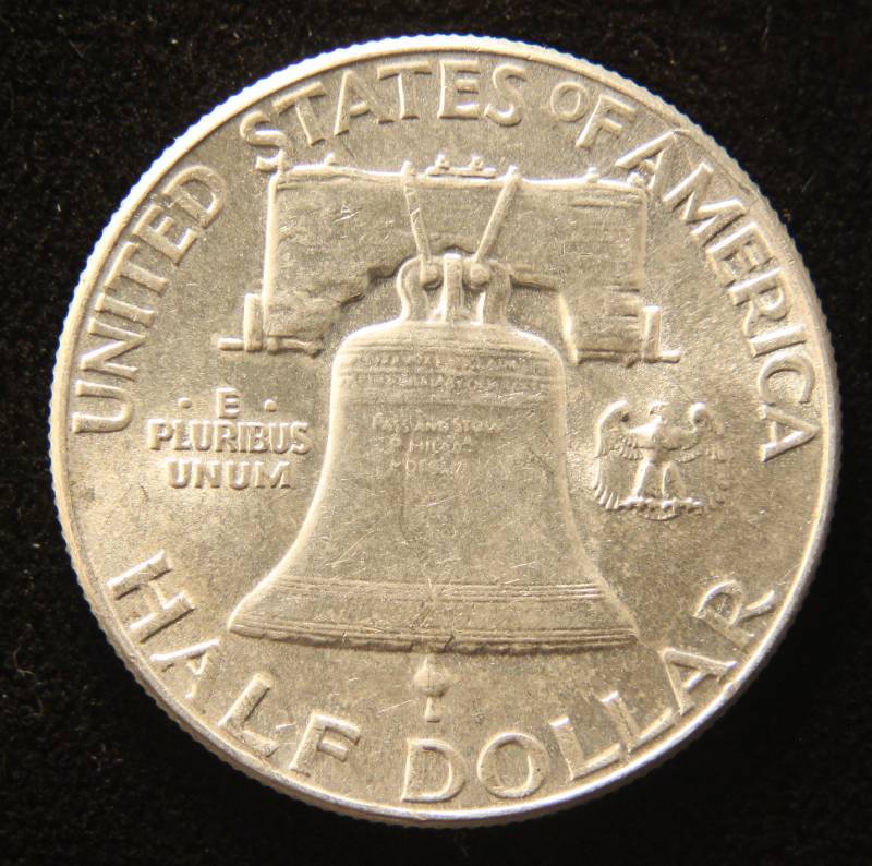 lot 48 image: 1950 FRANKLIN SILVER HALF DOLLAR BU-UNC