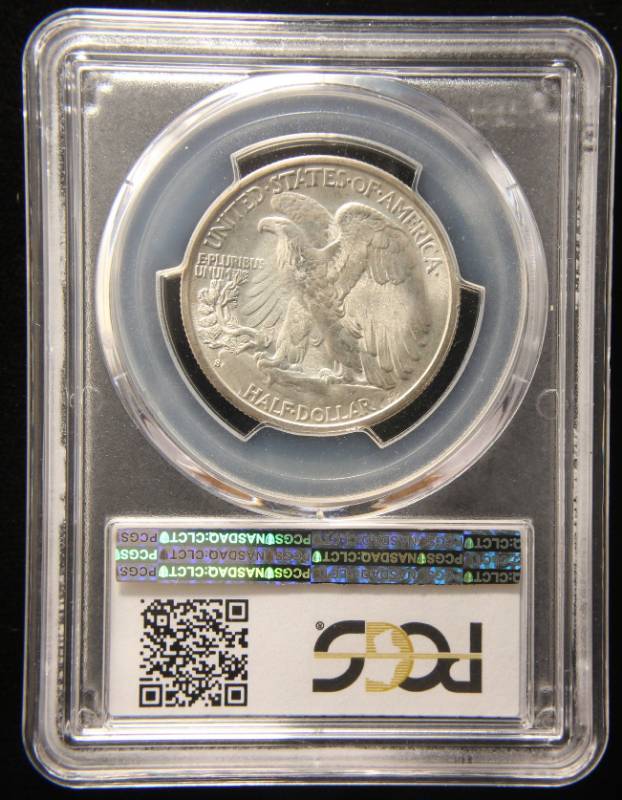 lot 49 image: 1944-S WALKING LIBERTY SILVER HALF DOLLAR MS64 PCGS