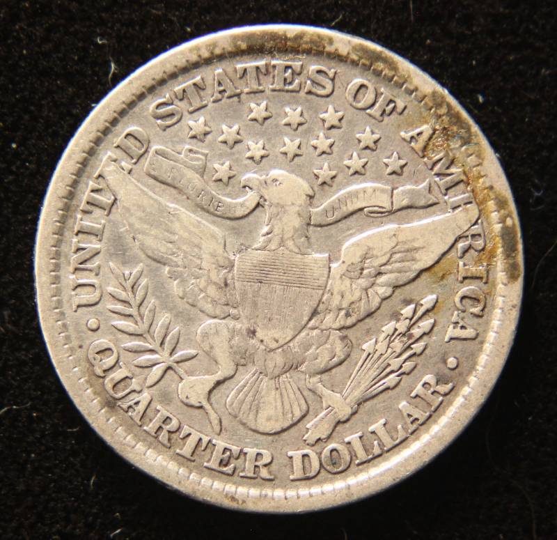 lot 59 image: 1897 BARBER SILVER QUARTER FINE