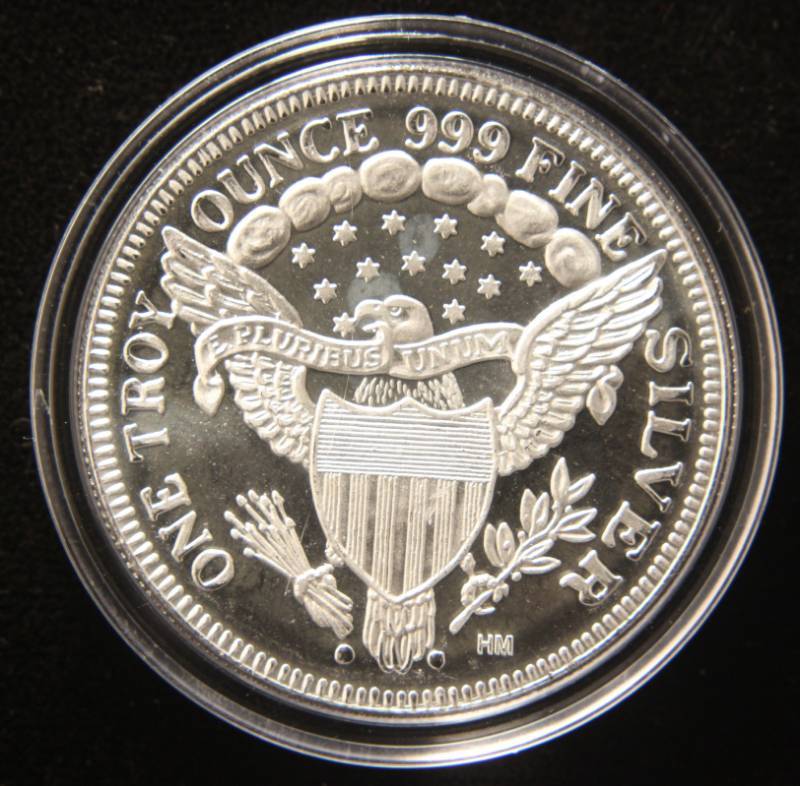 lot 61 image: 1 TROY OZ. .999 FINE SILVER 1964 KENNEDY DESIGN IN AIRTITE