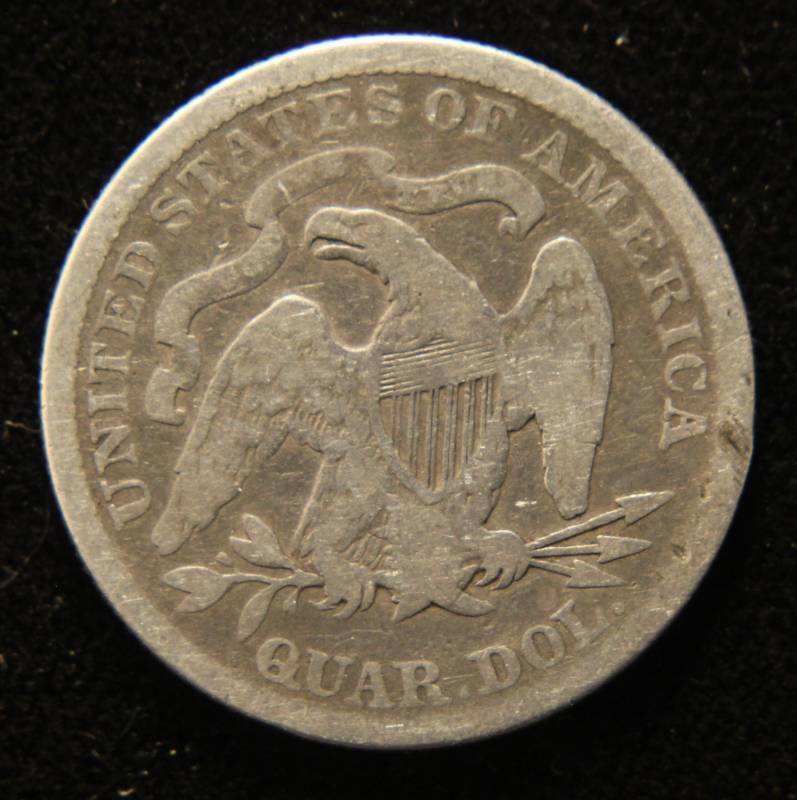 lot 75 image: 1876 US SEATED LIBERTY SILVER QUARTER