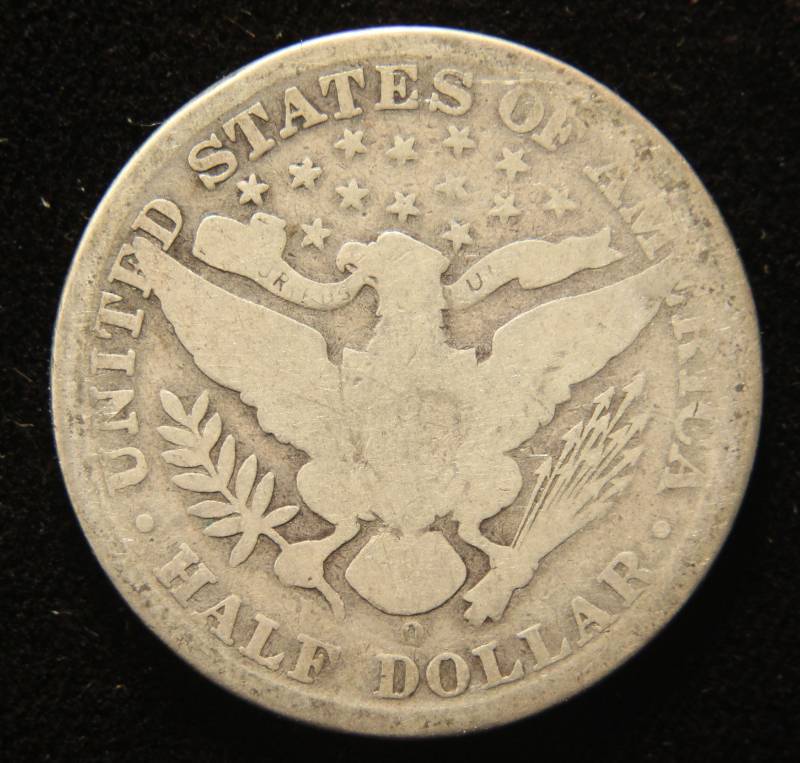 lot 77 image: 1906-O BARBER SILVER HALF DOLLAR