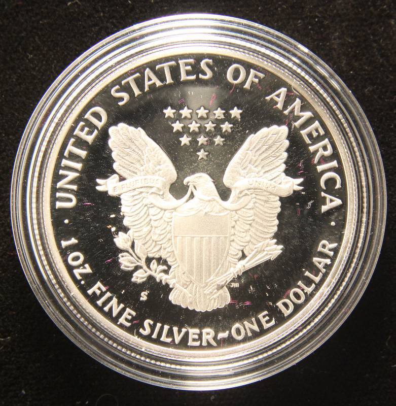 lot 21-A image: 1992 PROOF AMERICAN SILVER EAGLE IN ORIGINAL GOVT PACKAGING