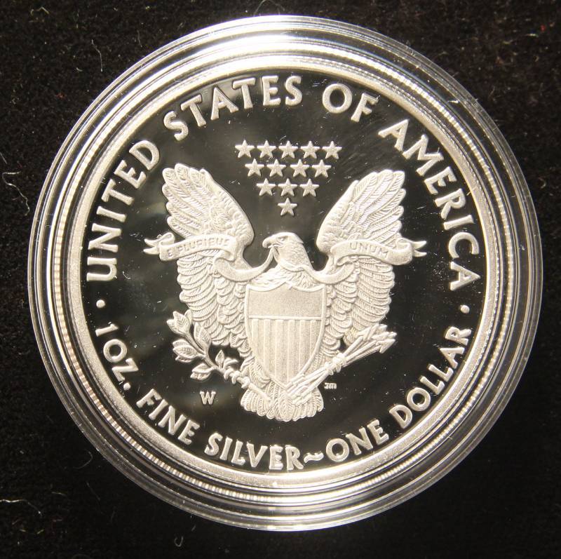 lot 17-A image: 2008 PROOF AMERICAN SILVER EAGLE IN ORIGINAL GOVT PACKAGING