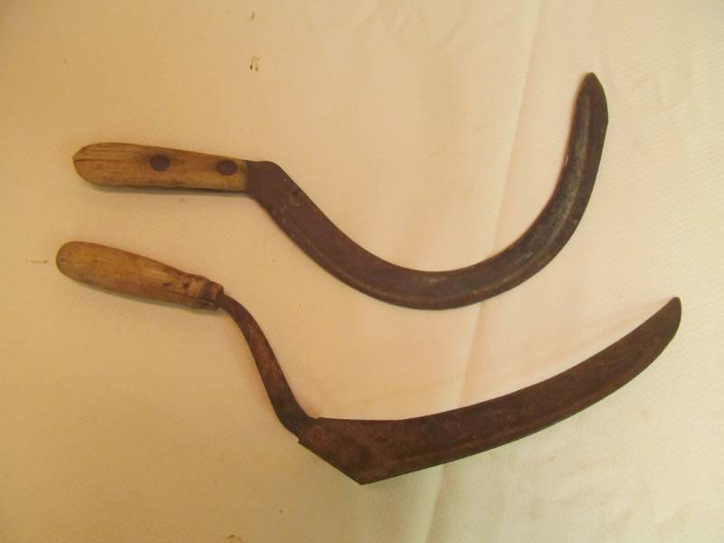 lot 112 image: vintage hand sickle, sythe