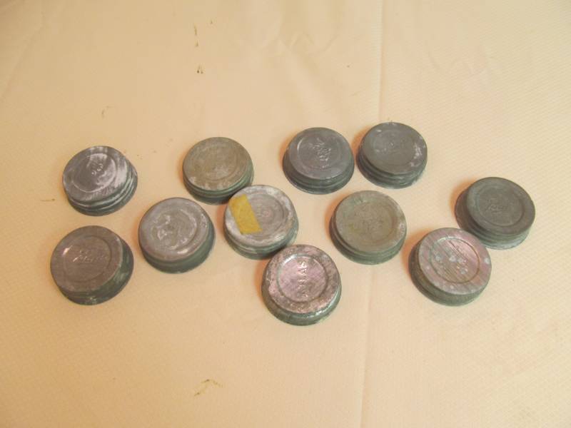 lot 155 image: vintage zinc lids