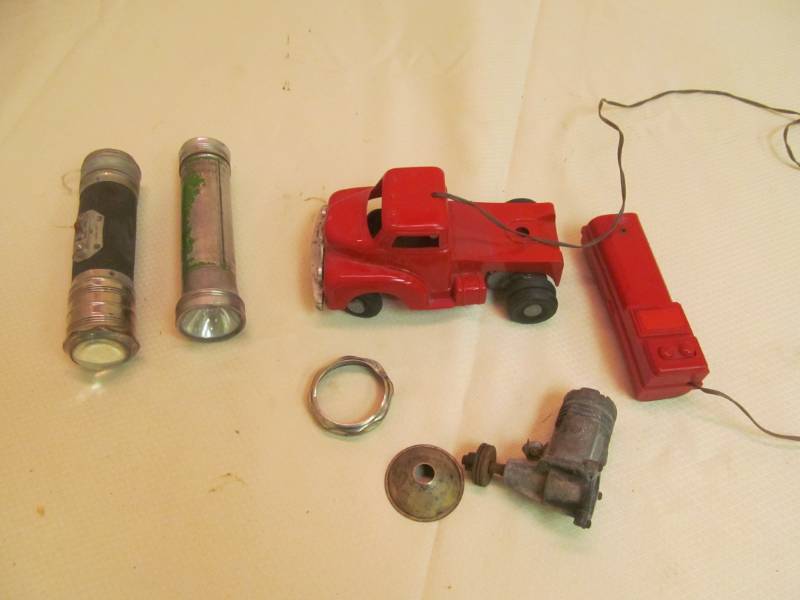 lot 192 image: vintage flashlights, radio control truck