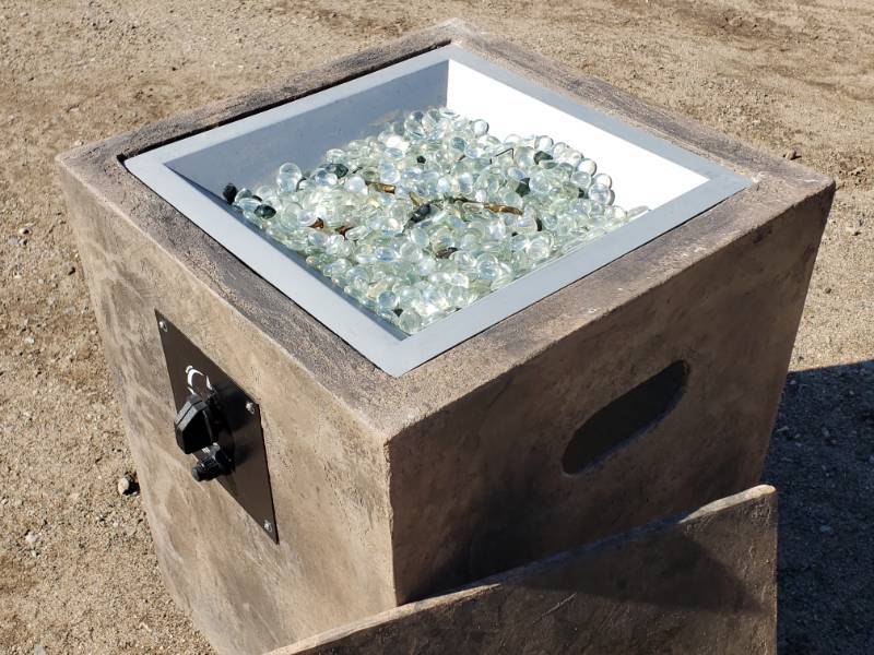 Brand New GraniteCrete Fire Table with Crystal Fire by The Great Outdoor Room Accessories