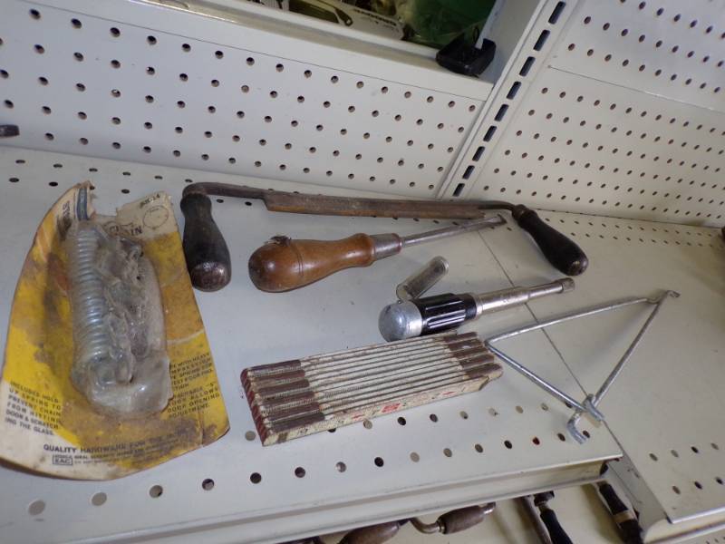 lot 36 image: Wood Pull Plane and tools