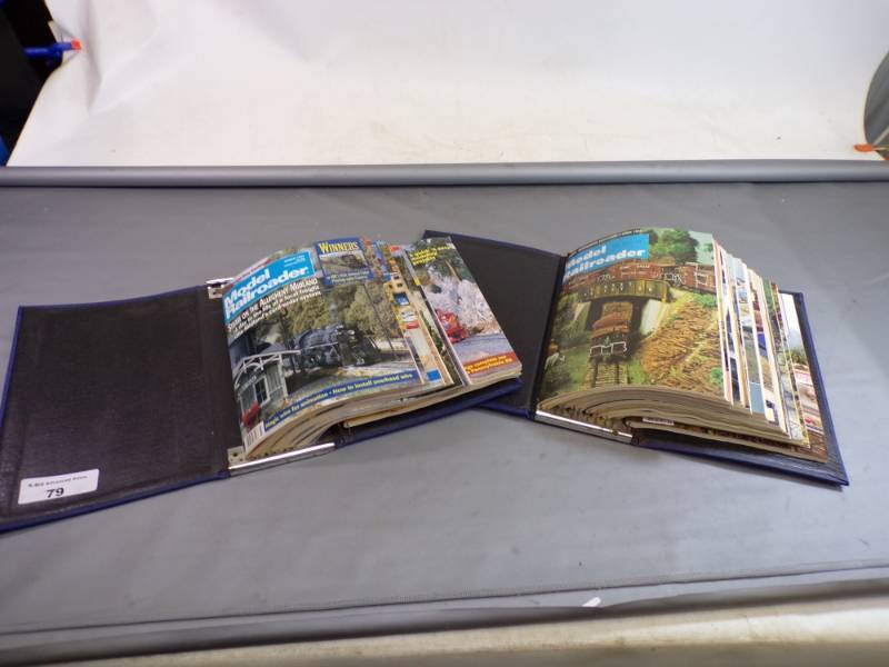 lot 79 image: Lot of 2 Binders of Vintage Model Railroader magazines
