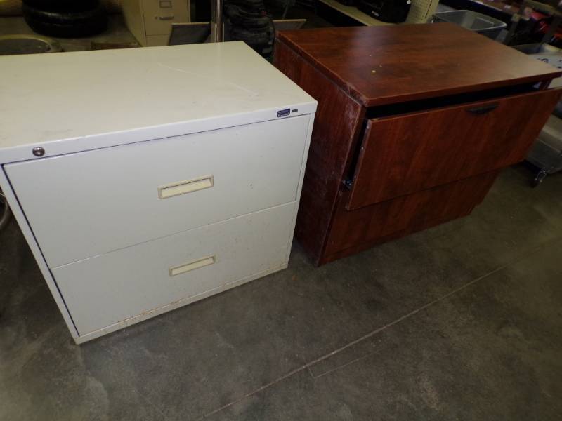 lot 85 image: Lot of 2 - 2 drawer lateral file cabinets