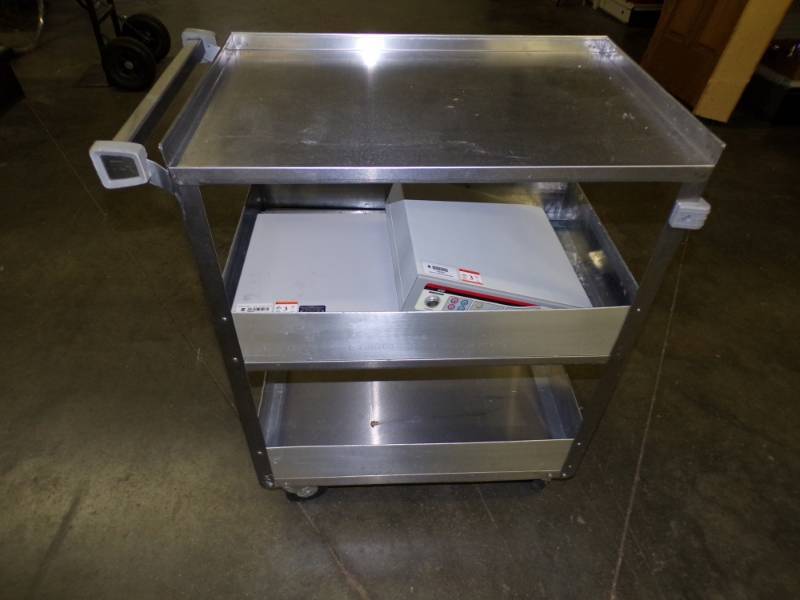 lot 109 image: Stainless Steel cart with electronics