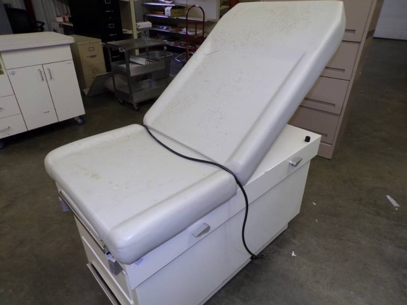 lot 111 image: Exam table could be converted to work bench with drawers